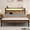 Brown, variant on King Size Bed Frame with LED Lights,Metal Platform Bed with 2-Tier Storage Headboard and Charging Station, Grey