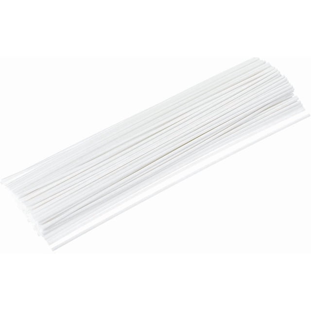 MECCANIXITY Fiber Reed Diffuser Sticks 300x4mm for Aroma Fragrance Essential Oil, White Pack of 100