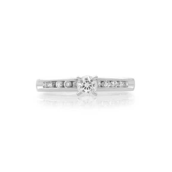 Rachel Koen Diamond Engagement Ring Platinum 0.35cttw Size 6.5