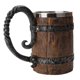 thumbnail image 1 of Handgjord Träfat Ölkopp, Hinkformad Dryckesbehållare Med Handtag, Rostfritt Stål Dubbelväggig Cocktailkopp, 1 of 5