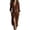 Brown, variant on Women's Suede Long Shirt Dresses Lapel Long Sleeve Solid Color Casual Loose Midi Fall Spring Dresses with Belt