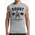thumbnail image 2 of Gymish Squat Below Parallel Workout Muscle Tank Top for Men – Funny Motivational Gym Tank, Heather Grey, Small, 2 of 5