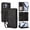 Black, variant on Magnetic Clasp Flip Stand Case for Samsung Galaxy S25 Edge 5G with Lanyard 5-Card Holder Butterfly Flower Multi-card Zipper Wallet Leather Phone Case,Dark Purple,For Galaxy S25 Edge 5G