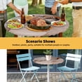 thumbnail image 6 of Elastic Fitted Round Tablecloth, Marble Brown Waterproof Stretch Table Cover for 36"-44" Tables, Modern Abstract Ink Painting Luxury Washable Outdoor Tablecloths for Patio, Picnic, Camping, 6 of 9
