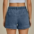 thumbnail image 7 of ZyeKqe Jean Shorts for Women Drawstring High Waisted Denim Shorts Wide Leg Rolled up Hem Summer Shorts, 7 of 7