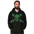 thumbnail image 5 of Saint Patrick's Day Shamrock Skull Hoodie Sweatshirt Women Men Brisco Brands S, 5 of 6