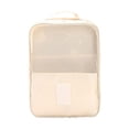 thumbnail image 3 of Bolsa de almacenamiento de zapatos de doble capa, bolsas de malla para almacenamiento, organizadores de embalaje para zapatos y equipaje. Beige, 3 of 7