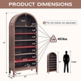 thumbnail image 3 of SinCiDo Tall Arched Bookshelf, 7-Tier Open Shelf Bookcase, Medium Density Fiberboard, 3 of 7