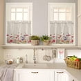 thumbnail image 2 of Kitchen Curtains Set, Vintage Spring Floral Kitchen Curtains and Valances Set, Farmhouse Summer Botanical Rod Pocket Tier Curtains 36 Inch Length for Cafe/Bedroom Windows, 2 of 6