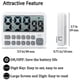 thumbnail image 2 of Digital Kitchen Timer, Display Cooking Timer Cycle Count Up/Down Timer with Digits Directly Input, 2 of 5