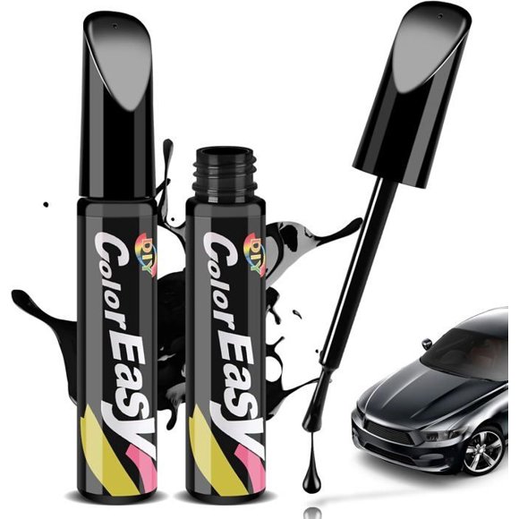 2 Pieces Gloss Black Touch Up Paint Pen, Car Touch Up Pen, 12ml Auto Paint Scratch Repair Pen,