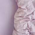 thumbnail image 5 of 3 Pieces Purple Plaid Bedding Set Purple Grid Geometric Pattern Comforter Cover Soft Plaid Microfiber Queen Duver Cover Set, 5 of 5