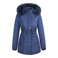 thumbnail image 2 of VEKDONE Womens Parka Coat Winter Thicken Puffer Jacket with Faux Fur Hood Long Sleeve Zip Up Detachable Hooded Jackets Thermal Outerwear with Pockets, 2 of 4