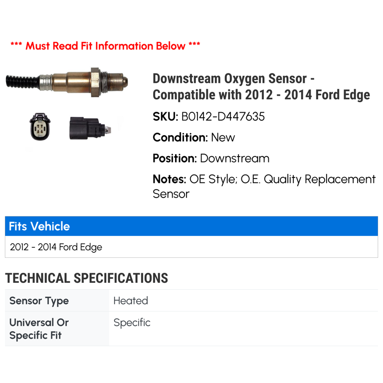 ＡＯＡＯ２３ページ Downstream Oxygen Sensor - Compatible with 2012 - 2014 Ford