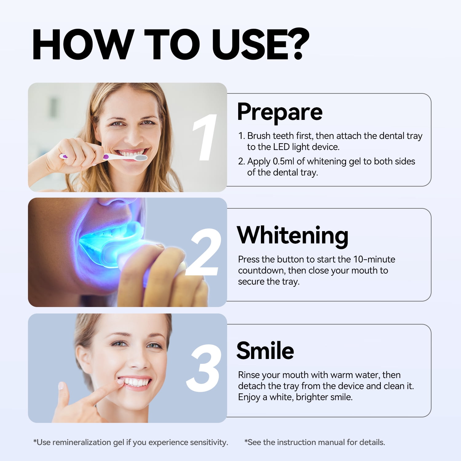 JTF 8-Pack Teeth Whitening Gel Refills Kit, 7 Whitening Gels Containing 35% Carbamide Peroxide and 1 Remineralizing Gel for Stain Removal, Enamel Safe and No Sensitivity, Mint Flavor