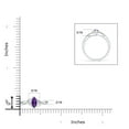 thumbnail image 4 of ANGARA Natural 0.2 Ct. Amethyst with Diamond Infinity Ring in 14K White Gold for Women (Ring Size: 11.5), 4 of 9
