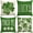 Type 01, variant on Happy ST Patricks Day Lucky Charm Blessed Hat Clover Stripes Throw Pillow Covers, 18 x 18 Inch Buffalo Plaid Bow Shamrocks Decoration for Sofa Couch Set of 4