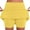 Yellow, variant on OSOLU Solid Color Women Mid-Waist Skort With Pockets | Active Casual Two Piece Shorts Skirt Everyday Comfort Versatile Workout Training Joggers Bottoms