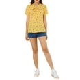 thumbnail image 2 of Allegra K Women's Short Sleeve Tie Bow Neck Printed Blouse, 2 of 6