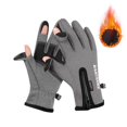 thumbnail image 2 of Unisex Winter Ski Gloves Touchscreen Compatible Open Fingerless Design Windproof Fleece Lined with Zipper Warm And Insulated for Outdoor Sports Cold Weather Gloves, 2 of 4