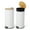 White - 30L, variant on Modern & Compact Design – 8 Gallon (30L) Slim Stainless Steel Step Trash Can with Bamboo Soft-Close Lid, Removable Liner, Fingerprint-Resistant, Odor Control, Hands-Free for Kitchen, Bathroom, Office
