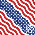 thumbnail image 1 of Bandannas sold In 12s B005 Wavy American Flag, 1 of 2