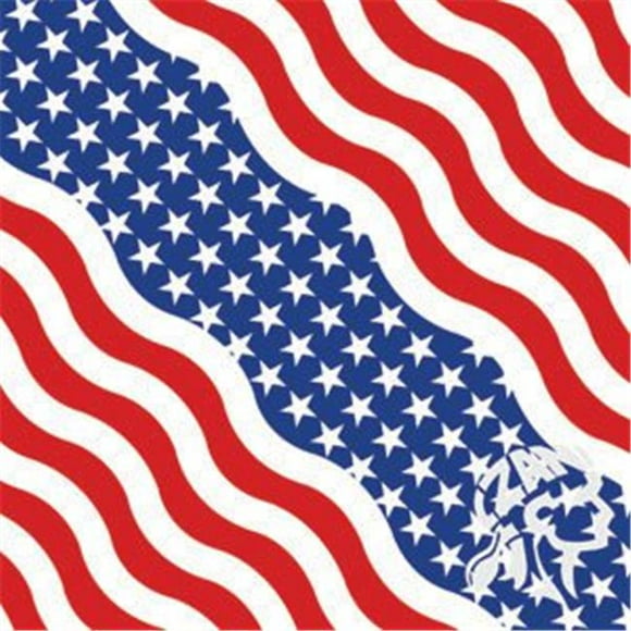 Bandannas sold In 12s B005 Wavy American Flag