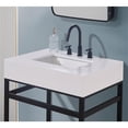 thumbnail image 6 of 30. in Stone effects Vanity Top in Snow White Apron with White Sink, 6 of 8