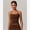 Brown, variant on Tank Top Built in Bra for Women - Sports Yoga Workout Tops Crop Halter Neck Womens Padded Sport Back Bras Cami Navy Blue