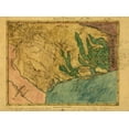 thumbnail image 2 of Austin, Stephen F. 32x25 Black Ornate Wood Framed with Double Matting Museum Art Print Titled - Mapa topografico de la provincia de Texas, ca 1822, 2 of 4