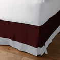 thumbnail image 2 of D.N.G. BEDDINGS 1 Piece Split Corner Two Tone Tailored Bed Skirt, California King Size 8 Inch Deep Pocket, 800 Thread Count, 100% Egyptian Cotton, Solid Wine/Silver Color., 2 of 3