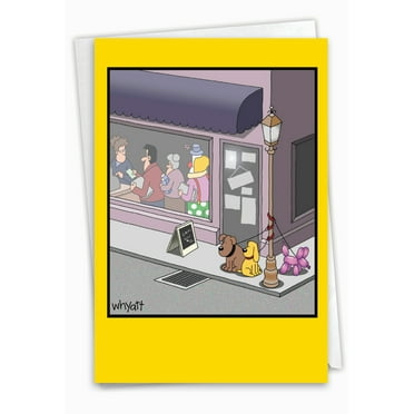NobleWorks Funny Birthday Greeting Card with 5 x 7 Inch Envelope (1 Card) Bday Balloon Dog C7947BDG