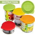 thumbnail image 2 of Tapas de silicona para latas de mascotas, 4 tapas para latas de comida para perros y gatos, talla única, tapas de latas para perros y gatos de tamaño estándar, cubierta universal de silicona para, 2 of 6