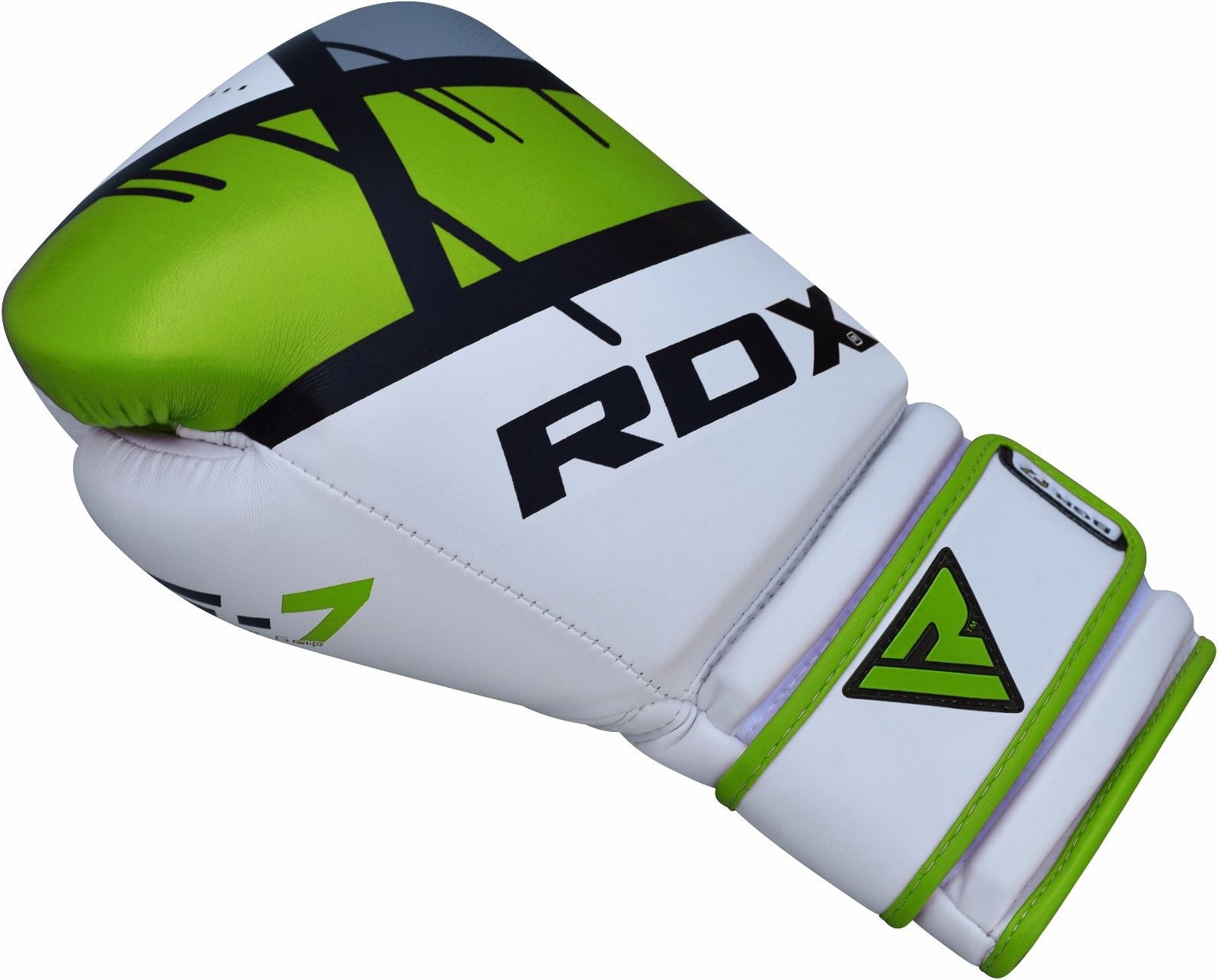 RDX F7 Leather Boxing Gloves, 10oz, Green
