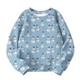 thumbnail image 4 of Lorytime Christmas Sweatshirt for Girls Boys Snowman Fleece Shirt Crew Neck Long Sleeve Pullover Soft Tops Multicolor, 4 of 5