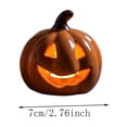 thumbnail image 3 of Floleo Glowing Ceramic Pumpkin Light – LED Lit Jack O Lantern Figurine Tabletop Decor for Fall Halloween Thanksgiving, Hollow Carved Design for Indoor Outdoor Home Party Display, 3 of 6