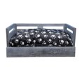 thumbnail image 2 of Wooden Pet Bed with Removable Cushion - Antique Gray - Small, 2 of 5