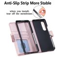thumbnail image 5 of TECH CIRCLE for Samsung Galaxy Z Fold 4 Case, PU Leather Wallet Flip Book Case with S Pen Holder Kickstand RFID Blocking Credit Card Holder Shock-Absorbing Protective Case, Rosegold, 5 of 10