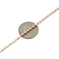 thumbnail image 4 of 10K Rose Gold 3MM Moon Cut Italian Beaded Ball Chain Necklace 26 Inches, 4 of 5