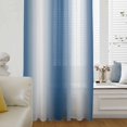 thumbnail image 6 of Lake Blue White Ombre Sheer Curtains 63 Inches Long, Retro Minimalist Gradient Art Light Filering Curtains, Breathable Simi Curtain Privacy Drapes for Living Room Bedroom Lightweight Window Treatment, 6 of 9