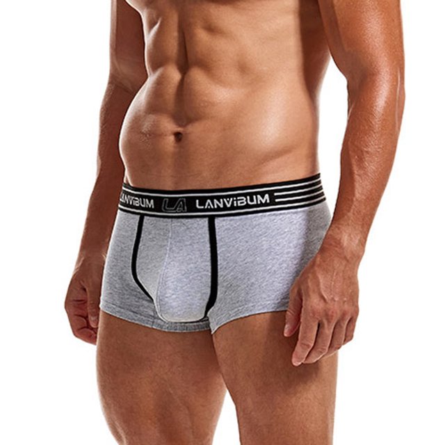 BIZIZA Men Boxer Briefs 1Pack Compression Jockstrap Plus Size Cotton