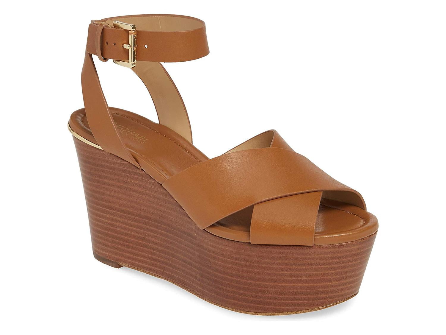 michael michael kors abbott leather wedge