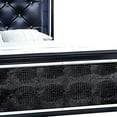 thumbnail image 3 of Benjara Queen Size Bed with LED Illuminated Headboard, Black, 3 of 3
