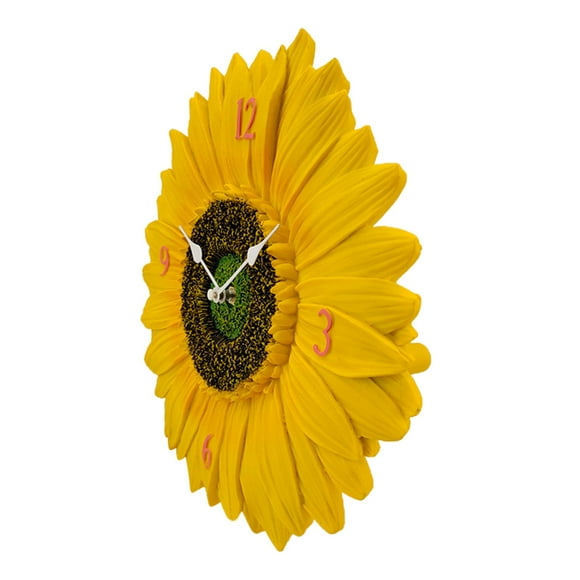 tamizeot for Sunflower Wall Clock lent Non Ticking Waterproof Garden Outdoor Wall Clock