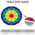 thumbnail image 6 of Rainbow Tie Dye Mandala Pattern Round Fitted Tablecloth with Elastic Edge,Dining Table Cover Waterproof,Outdoor Round Tablecloth for Camping,Dining,Indoor and Outdoor, 6 of 7