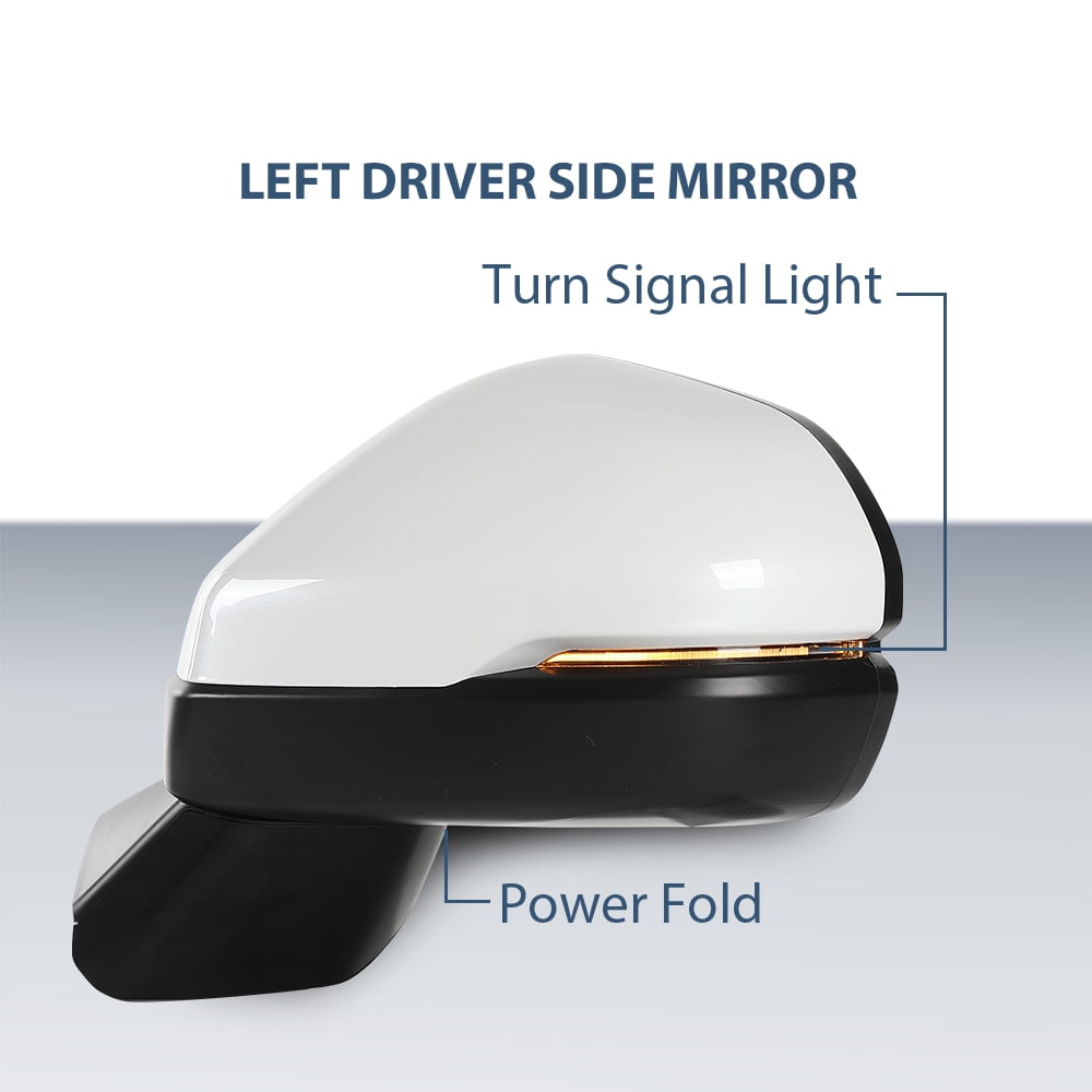 PIT66 Power Heated Mirror w/Turn Signal Left Driver Side Fit for Honda CRV 2023-2024 Power Folding 76258-3B4-H11 76208-3B4-H11 White