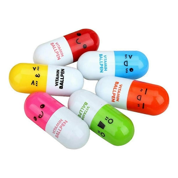 Fun Mini Writing Pens 6Pcs Cute Capsule Ballpoint For Gift Giving And Daily U