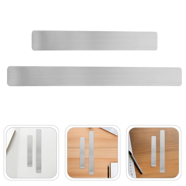 Raindrops 2Pcs Metal Strips for Magnets with Adhesive Backing Plated Silver Iron Bulletin Board for Home Display