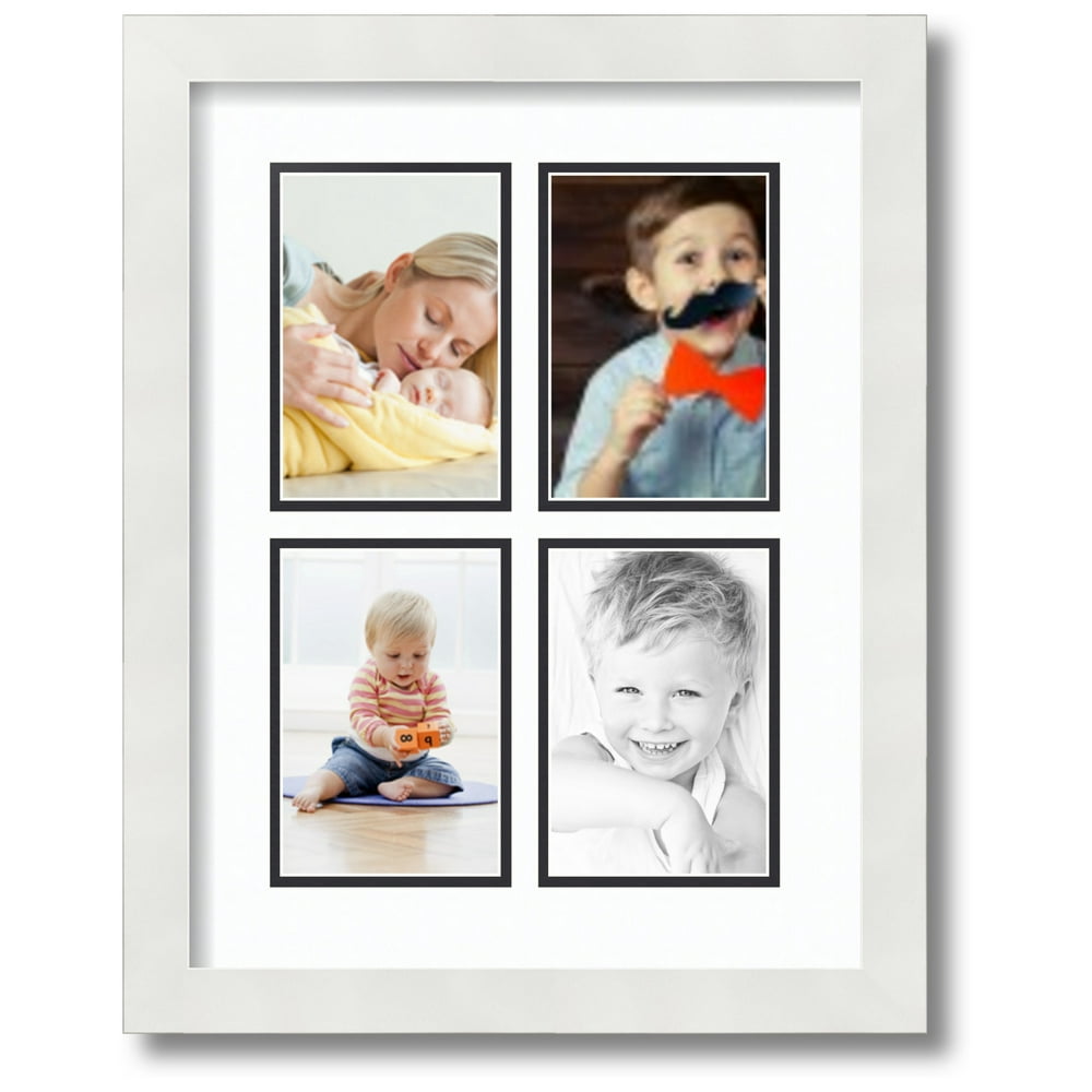 Arttoframes Collage Photo Picture Frame With 4 4x6 Openings Framed