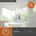 thumbnail image 5 of Bari 1 Light Chrome Contemporary Wall Sconce Fixture with Clear Glass Cylinder Shade, 5 of 9